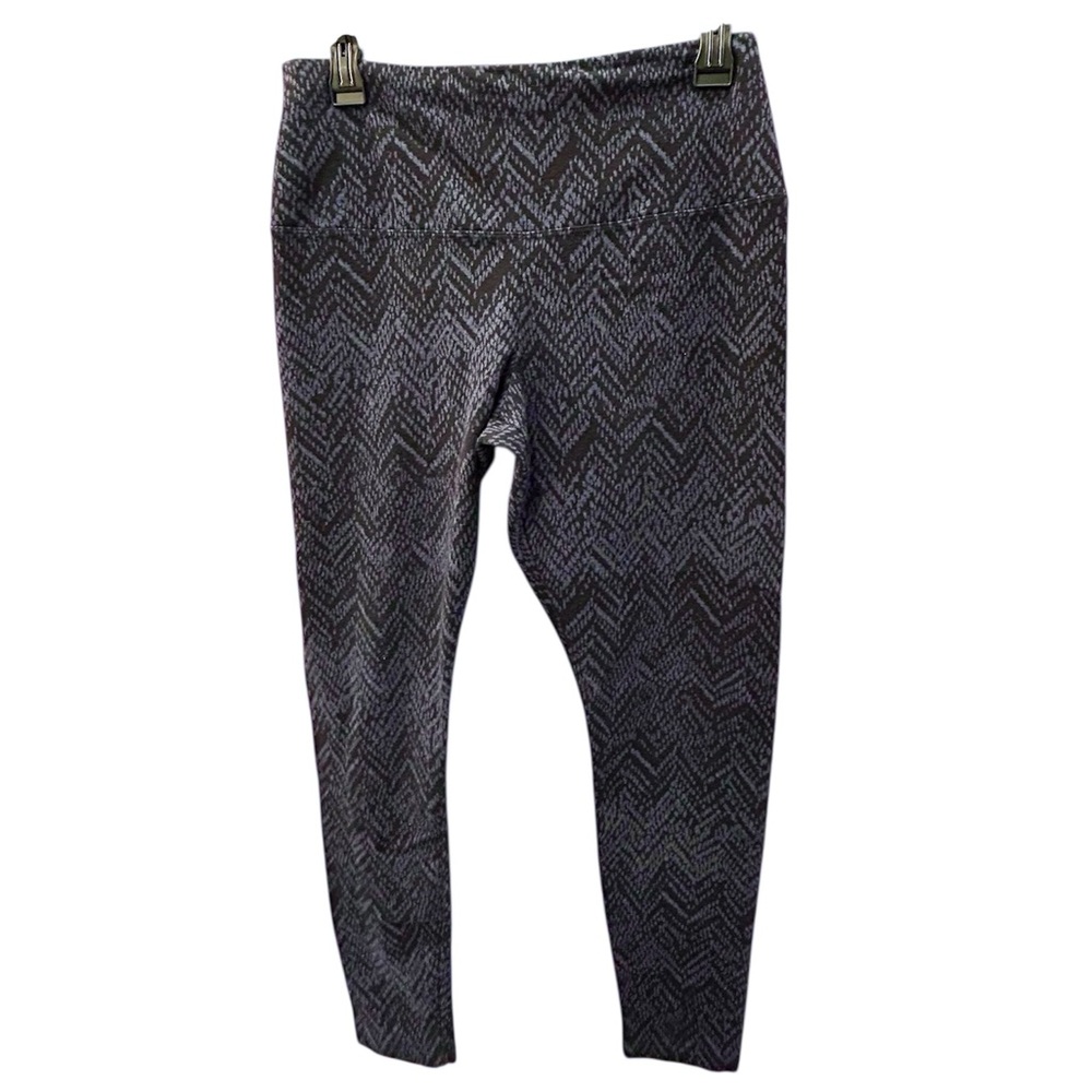 LYSSE Black and Gray Snakeskin Patterned Leggings Size Large